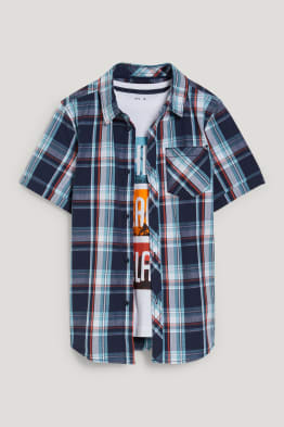 Set - camisa y camiseta de manga corta - 2 prendas