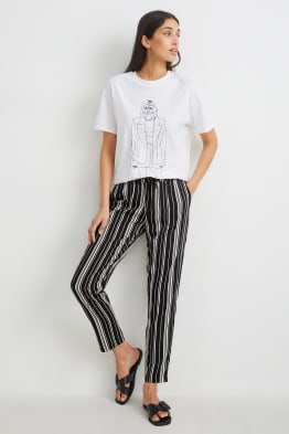 Pantalons de tela - high waist - tapered fit
