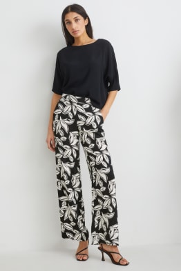 Cloth trousers - high waist - palazzo