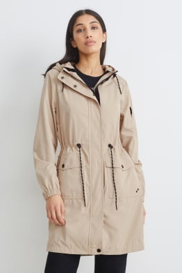 Parka with hood