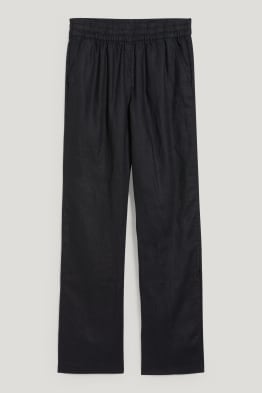 Bàsic-Pantalons de lli - mid waist - regular fit