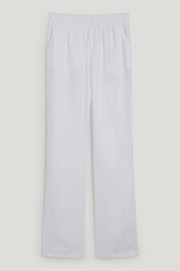 Bàsic-Pantalons de lli - mid waist - regular fit