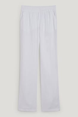 Basic-Leinenhose - Mid Waist - Regular Fit