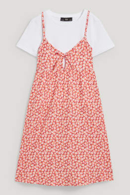 Set - maglia a maniche corte e vestito - 2 pezzi
