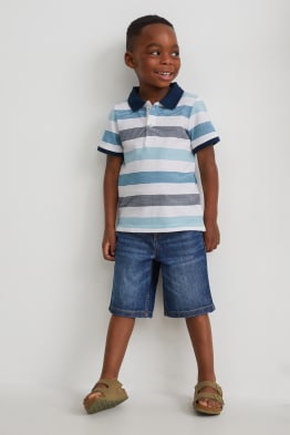 Set - Poloshirt und Jeans-Shorts - 2 teilig