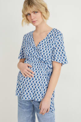 Nursing blouse - with Livaeco™ fibres - patterned