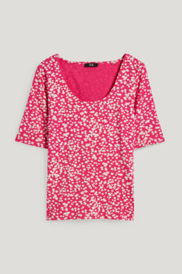 T-shirt - gebloemd