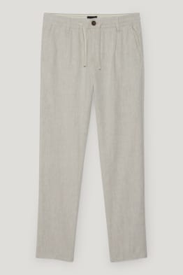 Chino - tapered fit - linnenmix