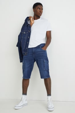 Shorts cargo di jeans