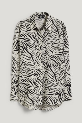 Blusa di lino basic - fantasia