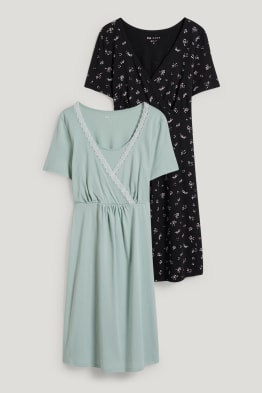 Lot de 2 - chemise de nuit d’allaitement