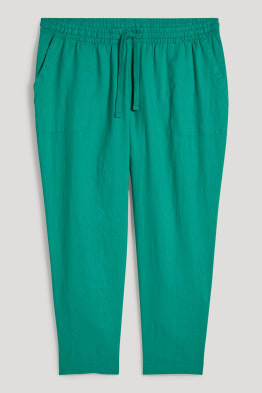 Pantalón de lino - mid waist - straight fit