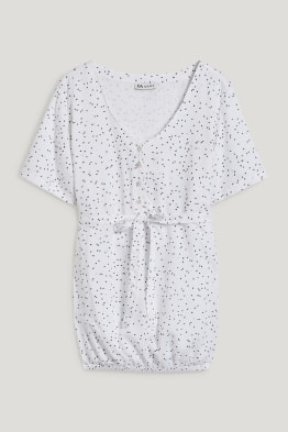 Nursing blouse - with Livaeco™ fibres - polka dot