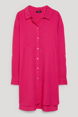 Bluse - Leinen-Mix