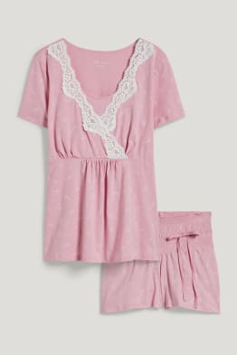 Pyjama d’allaitement - à fleurs