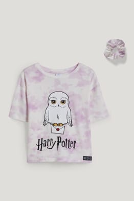 Harry Potter - souprava - tričko s krátkým rukávem a scrunchie gumička do vlasů - 2dílná