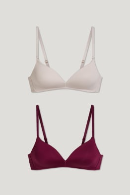Confezione da 2 - reggiseno senza ferretti - imbottito - LYCRA®