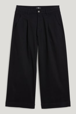 Pantalon de toile - high waist - wide leg