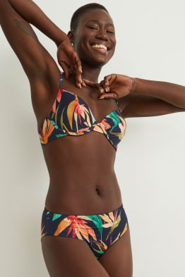 Bikini bottoms - mid waist - LYCRA® XTRA LIFE™ - patterned