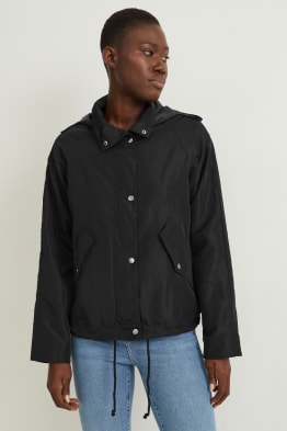Jacket with hood and bag - foldable