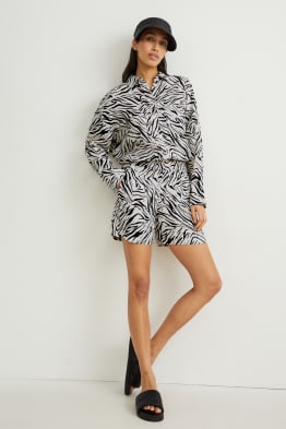 Blusa di lino basic - fantasia