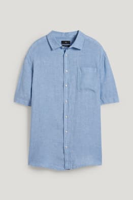 Camicia in lino - regular fit - collo all'italiana