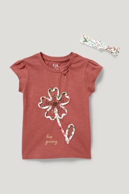 Ensemble - T-shirt et bandeau cheveux - 2 pièces