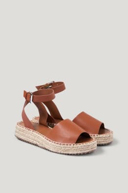 Espadryle - imitacja skóry