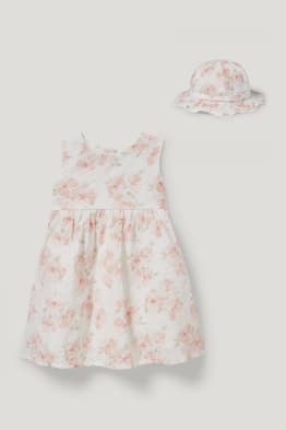 Baby-Outfit - 2 teilig - geblümt
