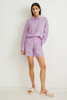 Shorts di lino