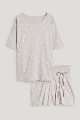 Pyjama short d’allaitement - à pois