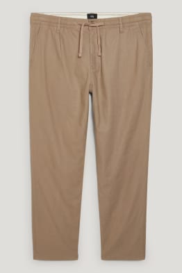 Pantaloni chino - tapered fit - misto lino