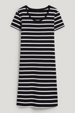 Robe-T-shirt basique - à rayures