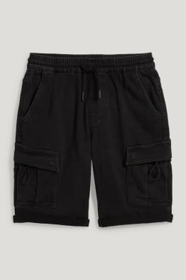 Denim cargo shorts - flex jog denim