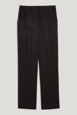 Pantaloni di stoffa - vita alta - gamba larga