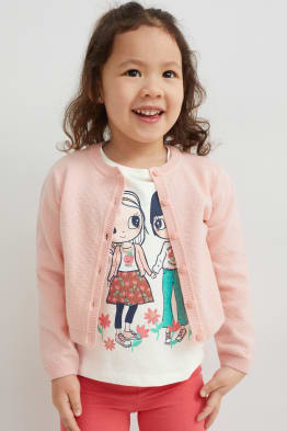 Confezione da 4 - cardigan e 3 t-shirt