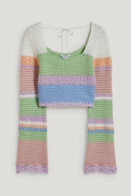 CLOCKHOUSE - maglione dal taglio corto - a righe