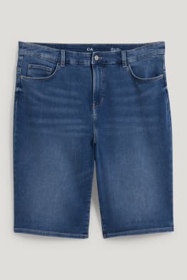 Bermuda di jeans - vita alta - jog denim - LYCRA®