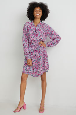Rochie tip bluză - cu flori