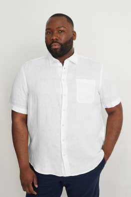 Camicia in lino - regular fit - collo all'italiana