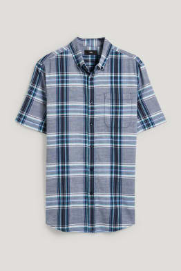 Camicia - regular fit - button down - a quadretti