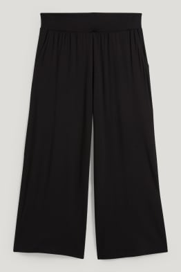 Kalhoty culotte basic - mid waist