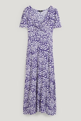 Empire dress with knot detail - patterned