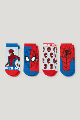 Lot de 4 paires - Spider-Man - socquettes de sport à motif