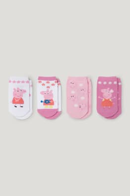 Multipack 4er - Peppa Wutz - Sneakersocken mit Motiv