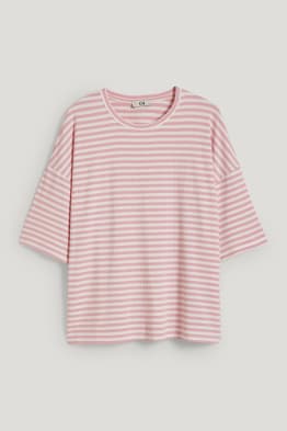 Haut de pyjama - avec de la viscose - à rayures