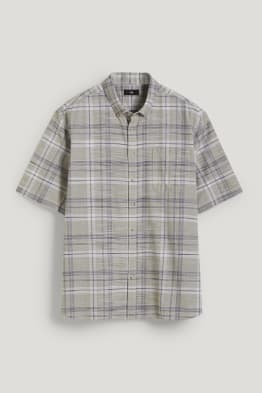 Camicia - regular fit - button down - a quadretti