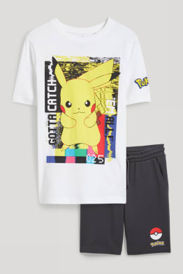 Pokémon - Set - Kurzarmshirt und Sweatshorts - 2 teilig