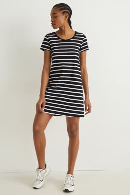 Robe-T-shirt basique - à rayures
