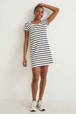 Rochie-tricou basic - cu dungi